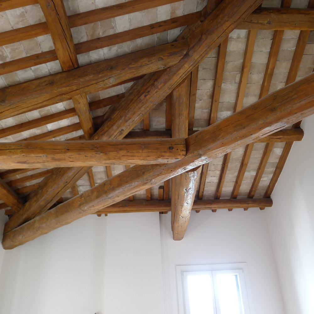 Travi in legno a vista